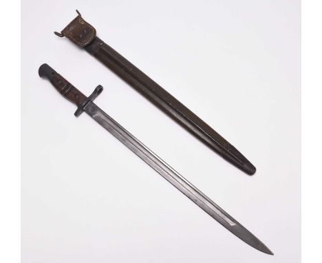 An American First World War M1917 Remington bayonet, stamped '1917 REMINGTON' opposed by a flaming grenade and 'U.S' to the f