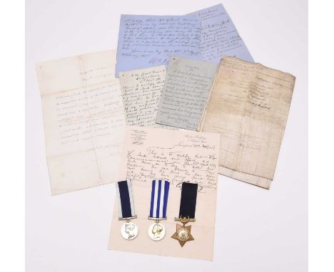 Victorian Royal Navy group of three medals to William Warne Inch, comprising Egypt 1882, named to 'W. INCH HMS "ACHILLES"', K