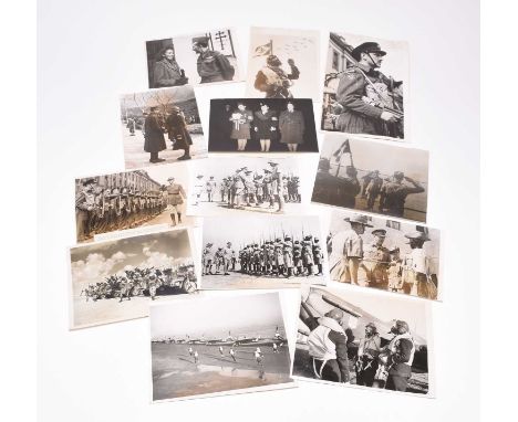 PRESS PHOTOGRAPHY. French Army and Free French, Second World War.  Approximately sixty-three black and white photographs by K