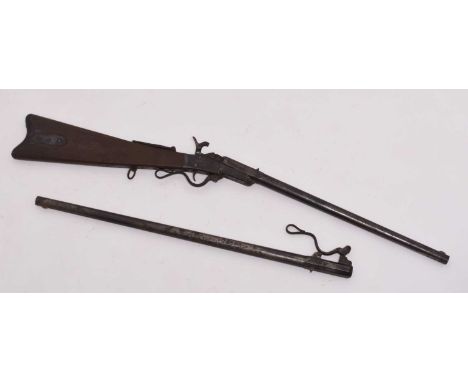 A rare Maynard Arms Company 1st Model .50 calibre percussion breech-loading carbine, marked 'Maynard Arms Co / Washington' an