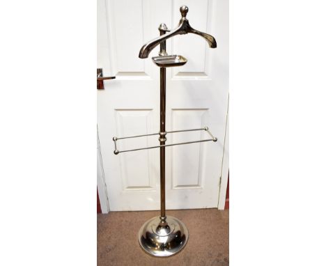 A contemporary chromed 'Valet de Chambre', height 142cm but adjustable.Additional InformationSome light surface scratches and