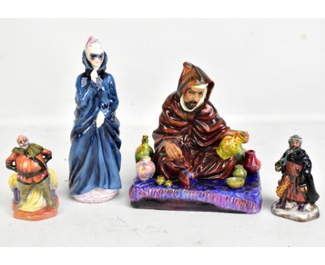 ROYAL DOULTON; four figures comprising HN1493 ‘The Potter’, HN2554 ‘Masque’, HN3236 ‘Falstaff’ and HN3262 ‘Good King Wencesla