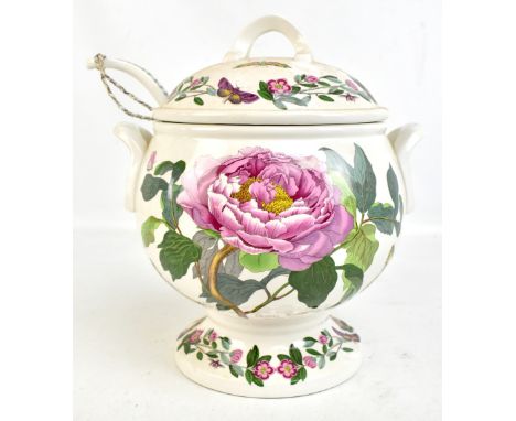 PORTMEIRION; a 'Botanic Garden' tureen cover and ladle, height 32cm.Additional InformationGeneral wear, dirty but good order.