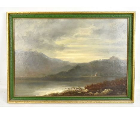 19TH CENTURY ENGLISH SCHOOL; oil on board, mountainous loch landscape, unsigned 30 x 44cm, framed.&nbsp;Additional Informatio