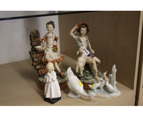 Various figures, Royal Doulton, Nao etc.