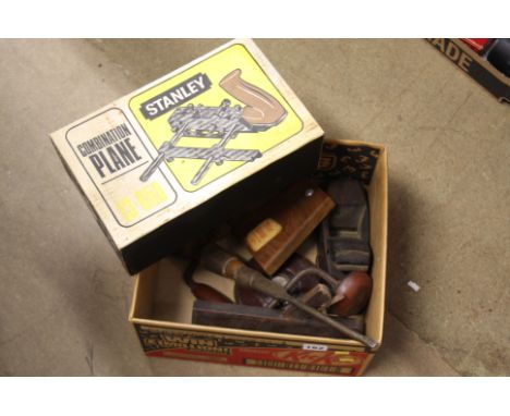 Various tools including a Stanley combination plane