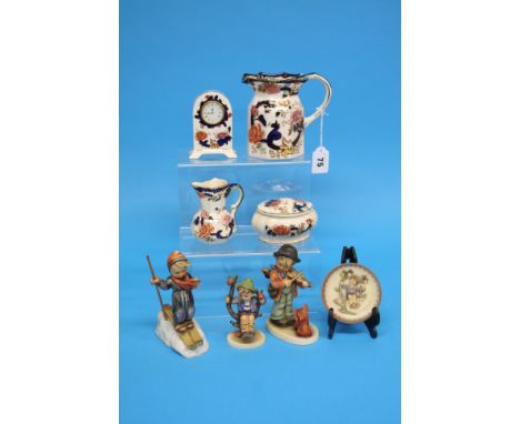 Three Hummel figures and a quantity of Masons Ironstone (8)