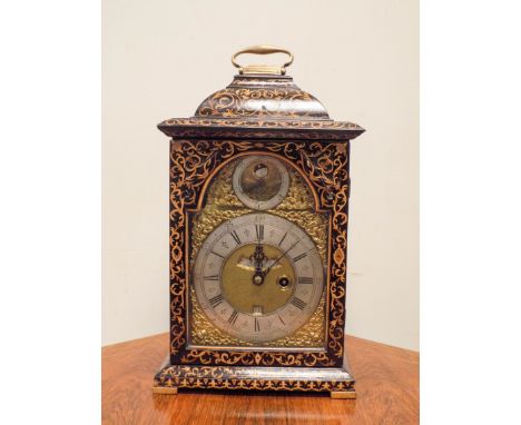 Thomas Martin London bracket clock of diminutive size,with single fusee movement, the decorative back plate signed Thomas Mar