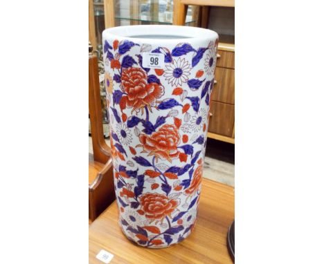 A reproduction Imari patterned china stick stand 