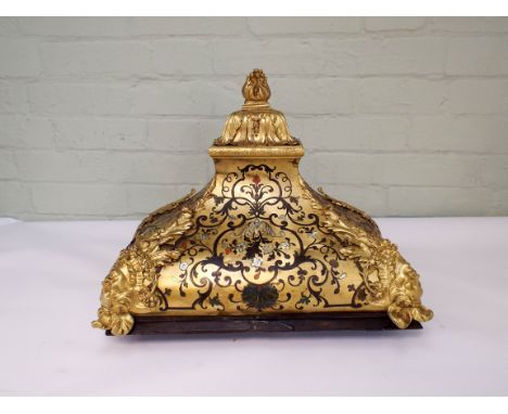 A large boulle and gilt decorated clock bracket 17" wide 