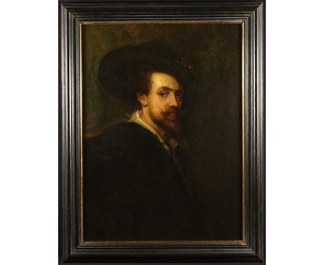 English School After Reubens. A 19th Century Oil on Canvas laid onto board: Self Portrait of the artist, 31½ ins x 23½ ins (8