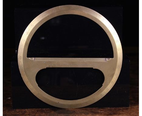 A 19th Century Brass Protractor Ring engraved with 360 degree markers around the perimeter and inscribed with maker's name W.