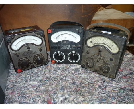 Vintage Electronics Interest: Three Universal Avo Meters.