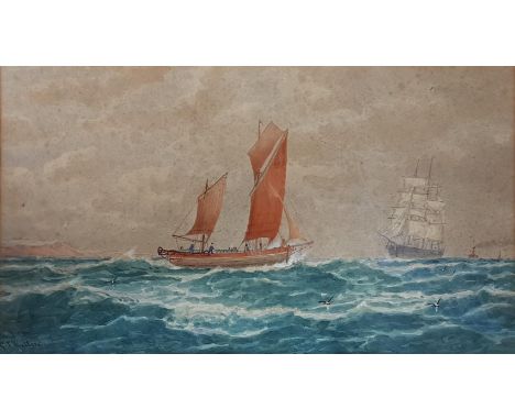 GEORGE STANFIELD WALTERS - WATERCOLOUR - SEASCAPE