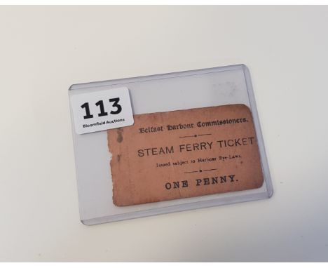 BELFAST HARBOUR - STEAM FERRY TICKET