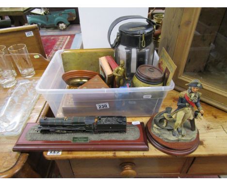 Box of collectables to include a model train on base