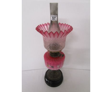 Victorian oil lamp with good shade