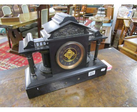 French slate mantle clock
