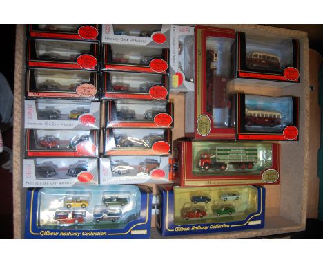 One tray containing a quantity of 00 scale EFE and Gilbow diecasts to include various sports car saloon boxed sets