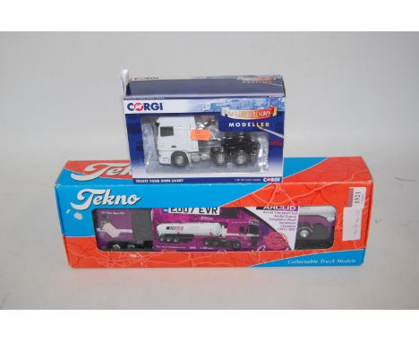 A Tekno 1/50 scale limited edition model of a Arclid Transport Ltd DAF 105 460 tractor unit and tanker trailer with limited e