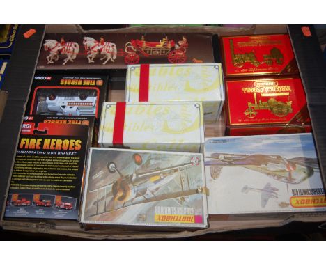 A quantity of mixed boxed Corgi, Matchbox and Matchbox plastic kits to include a Matchbox Models of Yesteryear Y21 Aveling &a