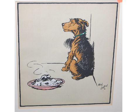 A framed Cecil Aldin print, 26 x 22cm