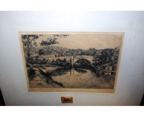 A box of assorted prints, to include engravings, advertising print for Cadbury's Chocolate etc
