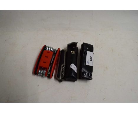 TWO CASED POCKET KNIVES AND A MULTI-TOOL FOLDING KNIFE