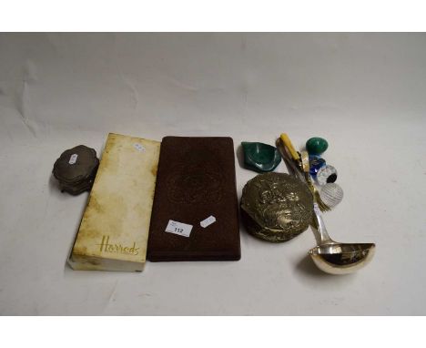 MIXED LOT VARIOUS PUNCH LADLE, JEWELLERY BOXES, ETC
