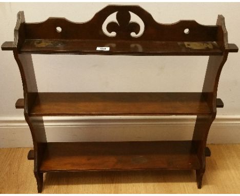 A 19th Century Campaign Three Tier Wall Shelf.