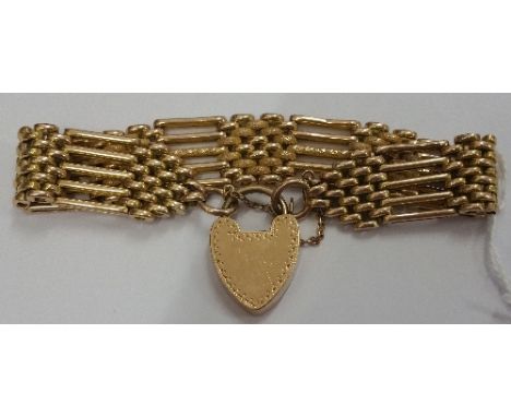 An Antique Gold Gate Bracelet.