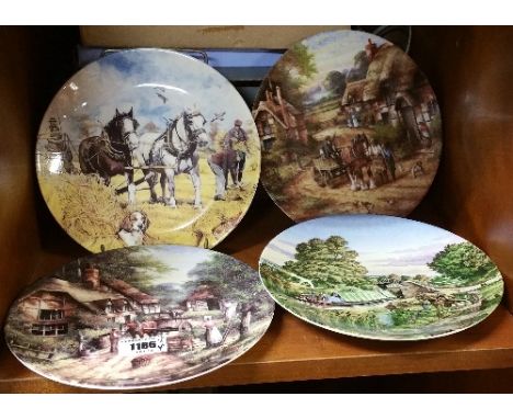 Four Royal Worcester Collectors Plates of Country Scenes & Two others (6).