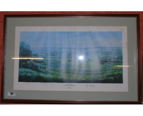 A Limited Edition Print Depicting a Country Hunt, 'Gone Away', after Donald Ayres, 47 x 27cm.