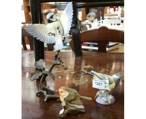 Three Royal Worcester Figures of Birds.