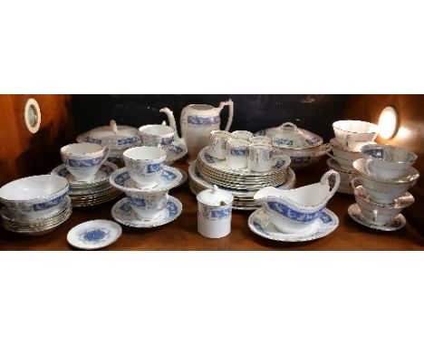 An Extensive Collection of Coalport Revelry Pattern Dinner, Tea and Coffee Wares; including a pair of circular covered tureen