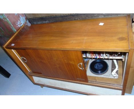 An Imperial Radiogram and Record Player in a Walnut Cased Cabinet; with a quantity of records.