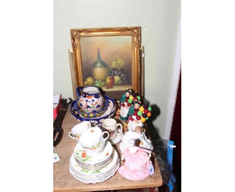 Royal Doulton The Old Balloon Seller, Royal Worcester Safe at Last figurine, Coalport 'Polly', Ironstone, Virginia Strawberry