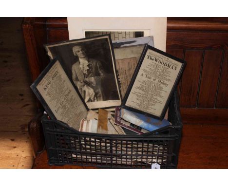 A good collection of theatre programmes (some signed), posters, ticket, framed notice etc inc: Theatre Royal Covent Garden 18