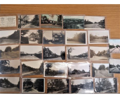 Twenty eight postcards, Croydon related, including twenty one RP's, Foxley Lane, Purley, Foxley Hill Road etc., together with