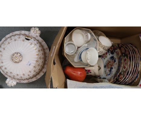 Large Spode pedestal tureen and cover together with a quantity of various other decorative porcelain including Masons Ironsto