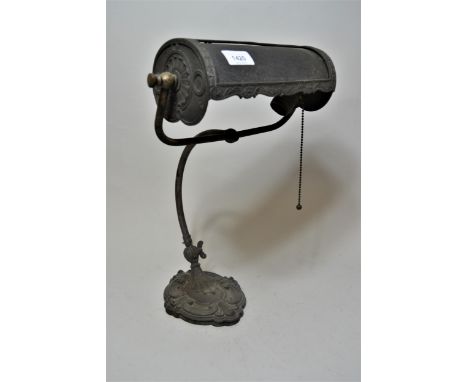 Early 20th Century oxidised metal desk lamp (for restoration) 