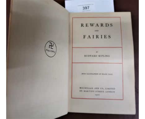 One volume, ' Rewards and Fairies ' by Rudyard Kipling, with illustrations by Frank Craig, MacMillan & Co. Ltd., London, 1910