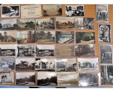Thirty two postcards, Croydon related, including twenty one RP's, Addington Church and other views of Addington including Add