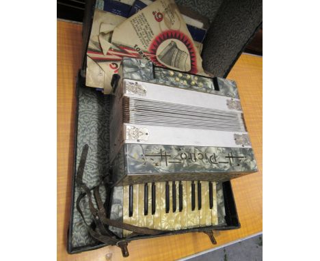 German Pietro piano accordion in original box 