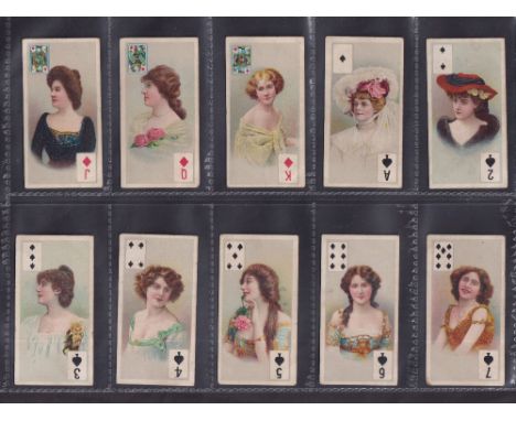 Cigarette cards, BAT, Beauties, Tobacco Leaf Back (P/C inset) (49/52, missing AC, 9C & JC) (fair) (49)
