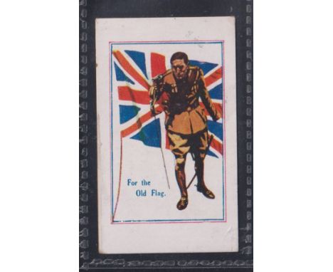 Cigarette card, W Pepperdy, Army Pictures, Cartoons etc, type card, 'For the Old Flag' (sl marks, gen gd) (1)
