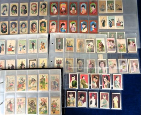 Cigarette cards, China, album containing approx. 550 cards, mostly part sets, mostly British Cigarette Co China & China Merch