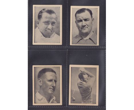 Trade cards, Australia, W C Douglass Ltd, Fountain of Merit Series, Golf, 4 cards, no 14, O Pickworth, no 17, S Richardson, n