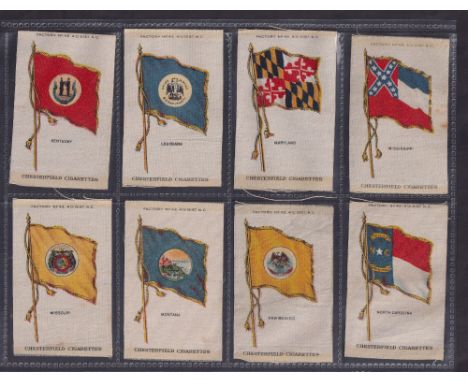 Tobacco silks, ATC, State Flags (All Chesterfield Cigarettes), 'M' size, 28 different (mostly gd)