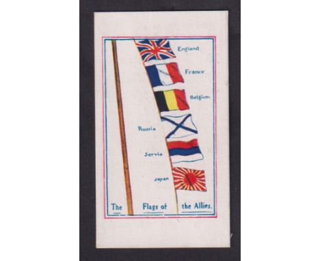 Cigarette card, J.W. Dewhurst, Army Pictures, Cartoons etc, type card, The Flags of the Allies (gd) (1)